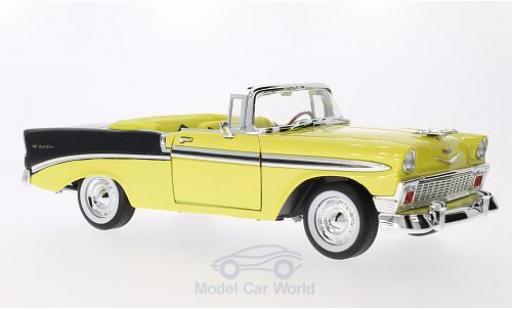 Coche miniatura Chevrolet Bel Air 1/18 Lucky Die Cast metalico amarillo/negro 1956 Chevrolet Bel Air 1/18 Lucky Die Cast metalico amarillo/negro 1956 coche miniatura