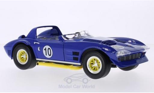 Chevrolet Corvette 1/18 Lucky Die Cast Grand Sport Roadster azul No.10 1964 coche miniatura