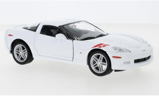Coche miniatura Chevrolet Corvette 1/24 Lucky Die Cast Z06 (C6) blanco/Dekor 2007 Chevrolet Corvette 1/24 Lucky Die Cast Z06 (C6) blanco/Dekor 2007 coche miniatura