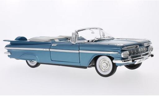 Chevrolet Impala 1/18 Lucky Die Cast metalico azul 1959 coche miniatura