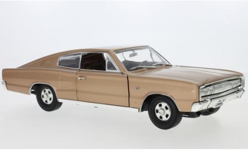 Coche miniatura Dodge Charger 1/18 Lucky Die Cast metalico beige 1966 Dodge Charger 1/18 Lucky Die Cast metalico beige 1966 coche miniatura