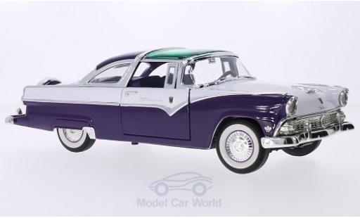 Ford Crown 1/18 Lucky Die Cast Victoria purpura/blanco 1955 coche miniatura