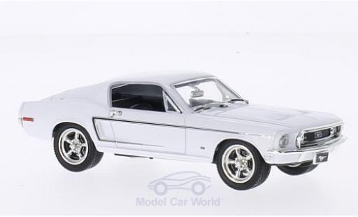 Coche miniatura Ford Mustang GT 1/43 Lucky Die Cast GT 2+2 Fastback blanco 1968 Ford Mustang GT 1/43 Lucky Die Cast GT 2+2 Fastback blanco 1968 coche miniatura