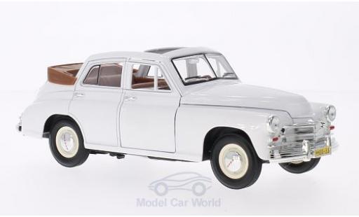 Gaz M20 1/18 Lucky Die Cast GAZ Pobeda Cabrio-Limousine blanco coche miniatura