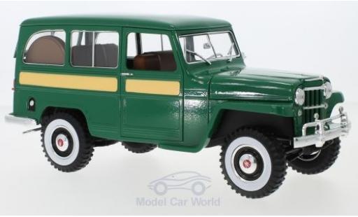 Coche miniatura Jeep Willys 1/18 Lucky Die Cast Station Wagon verde 1955 Jeep Willys 1/18 Lucky Die Cast Station Wagon verde 1955 coche miniatura