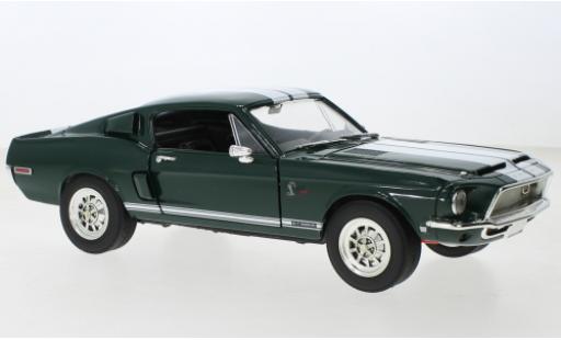 Coche miniatura Shelby GT 1/18 Lucky Die Cast Ford Mustang -500 KR verde foncé/blanche 1968 Shelby GT 1/18 Lucky Die Cast Ford Mustang -500 KR verde foncé/blanche 1968 coche miniatura