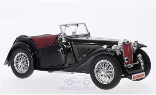 MG TC 1/18 Lucky Die Cast Midget negro RHD 1947 Verdeck liegt bei coche miniatura