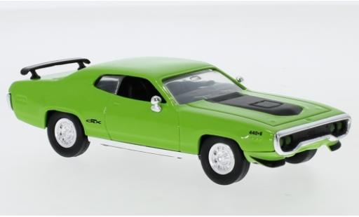 Coche miniatura Plymouth GTX 1/43 Lucky Die Cast verde/matt-negro 1971 Plymouth GTX 1/43 Lucky Die Cast verde/matt-negro 1971 coche miniatura