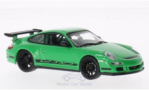 Coche miniatura Porsche 997 GT3 RS 1/43 Lucky Die Cast GT3 RS Felgen u. Streifen negro verde Porsche 997 GT3 RS 1/43 Lucky Die Cast GT3 RS Felgen u. Streifen negro verde coche miniatura