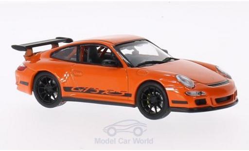 Coche miniatura Porsche 997 GT3 RS 1/43 Lucky Die Cast GT3 RS Felgen u. Streifen negro naranja Porsche 997 GT3 RS 1/43 Lucky Die Cast GT3 RS Felgen u. Streifen negro naranja coche miniatura