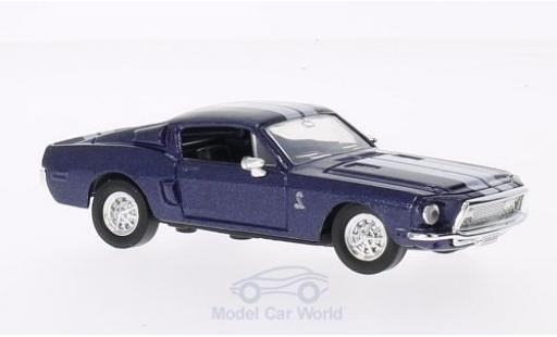 Coche miniatura Shelby GT 500 1/43 Lucky Die Cast -KR mit blancoen Streifen metalico azul 1968 ohne Vitrine Shelby GT 500 1/43 Lucky Die Cast -KR mit blancoen Streifen metalico azul 1968 ohne Vitrine coche miniatura