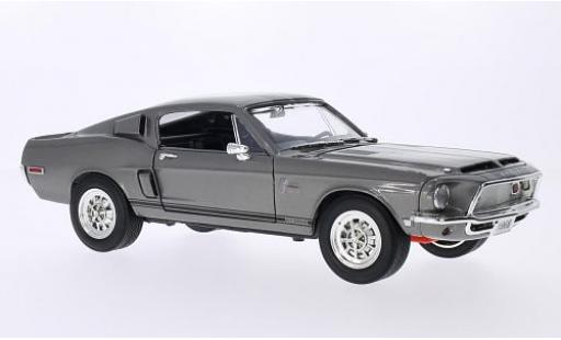 Coche miniatura Shelby GT 1/18 Lucky Die Cast -500KR mit negroen Streifen metalico gris 1968 Shelby GT 1/18 Lucky Die Cast -500KR mit negroen Streifen metalico gris 1968 coche miniatura