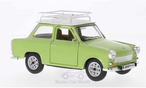 Trabant 601 1/18 Lucky Die Cast S Deluxe mit Dachgepäckträger verde/blanco coche miniatura