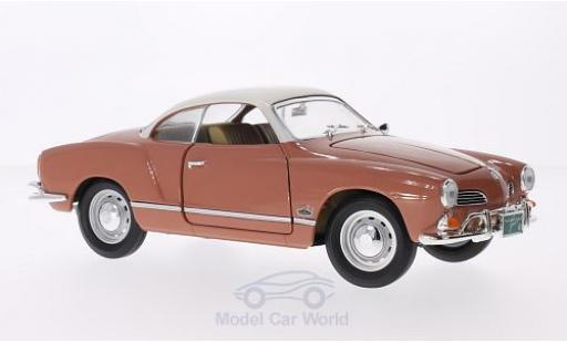 Coche miniatura Volkswagen Karmann 1/18 Lucky Die Cast Ghia marron/blanco 1966 Volkswagen Karmann 1/18 Lucky Die Cast Ghia marron/blanco 1966 coche miniatura