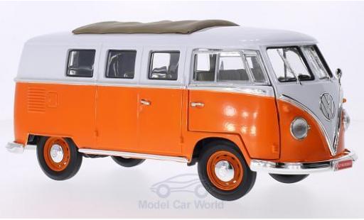Coche miniatura Volkswagen T1 1/18 Lucky Die Cast Microbus naranja/blanco 1962 Faltdach mit Funktion Volkswagen T1 1/18 Lucky Die Cast Microbus naranja/blanco 1962 Faltdach mit Funktion coche miniatura