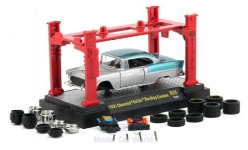 Coche miniatura Chevrolet Bel Air 1/64 M2 Machines Hardtop Custom metalico gris/metalico azul 1955 Model-Kit Bausatz inklusive 4 Ersatzrädern Chevrolet Bel Air 1/64 M2 Machines Hardtop Custom metalico gris/metalico azul 1955 Model-Kit Bausatz inklusive 4 Ersatzrädern coche miniatura