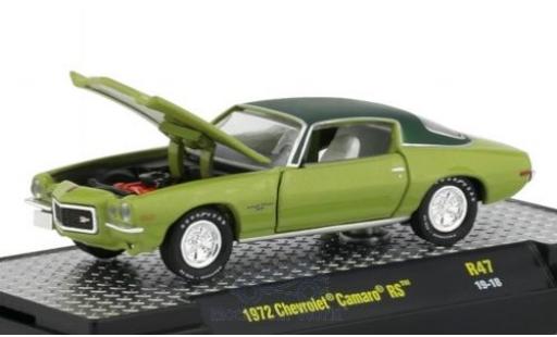 Chevrolet Camaro 1/64 M2 Machines RS verde/matt-verde 1972 coche miniatura
