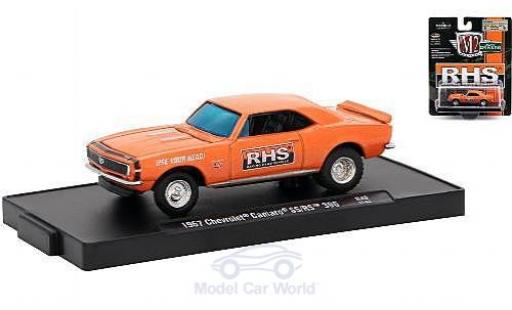Chevrolet Camaro RS 1/64 M2 Machines SS/RS 396 metalico naranja Racing Head Service (RHS) 1967 coche miniatura