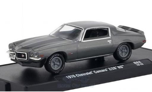 Chevrolet Camaro 1/64 M2 Machines Z/28 RS metalico gris/negro 1970 coche miniatura