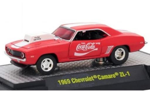 Chevrolet Camaro ZL1 1/64 M2 Machines ZL1 rojo/blanco Coca Cola 1969 coche miniatura