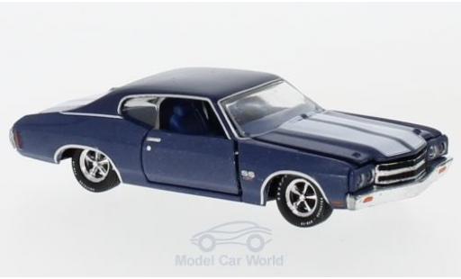 Chevrolet Chevelle 1970 1/64 M2 Machines Malibu SS 454 metalico azul/blanco 1970 coche miniatura