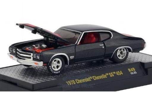 Coche miniatura Chevrolet Chevelle 1/64 M2 Machines SS 454 metalico negro/matt-rojo 1970 Chevrolet Chevelle 1/64 M2 Machines SS 454 metalico negro/matt-rojo 1970 coche miniatura