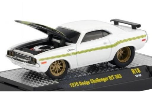 Dodge Challenger 1970 1/64 M2 Machines R/T 383 blanco/negro 1970 coche miniatura