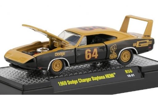 Coche miniatura Dodge Charger 1/64 M2 Machines Daytona HEMI beige/negro Mr. Casket Co. 1968 No.64 Dodge Charger 1/64 M2 Machines Daytona HEMI beige/negro Mr. Casket Co. 1968 No.64 coche miniatura