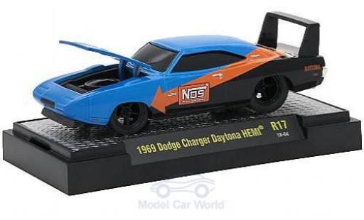 Coche miniatura Dodge Charger 1/64 M2 Machines Daytona HEMI azul/negro Nos 1969 Dodge Charger 1/64 M2 Machines Daytona HEMI azul/negro Nos 1969 coche miniatura