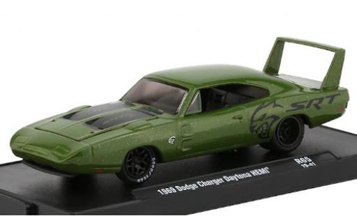 Coche miniatura Dodge Charger 1/64 M2 Machines Daytona HEMI metalico verde/matt-negro SRT 1969 Dodge Charger 1/64 M2 Machines Daytona HEMI metalico verde/matt-negro SRT 1969 coche miniatura