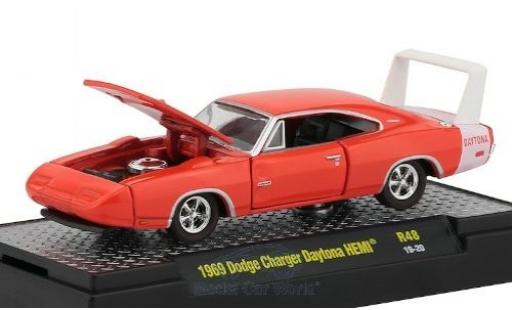 Coche miniatura Dodge Charger 1/64 M2 Machines Daytona HEMI naranja/blanco 1969 Dodge Charger 1/64 M2 Machines Daytona HEMI naranja/blanco 1969 coche miniatura