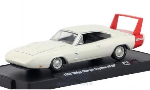 Coche miniatura Dodge Charger 1/64 M2 Machines Daytona HEMI blanco/rojo 1969 Dodge Charger 1/64 M2 Machines Daytona HEMI blanco/rojo 1969 coche miniatura