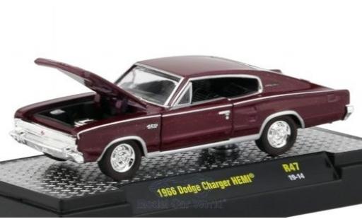 Coche miniatura Dodge Charger 1/64 M2 Machines HEMI metalico rojo 1966 Dodge Charger 1/64 M2 Machines HEMI metalico rojo 1966 coche miniatura