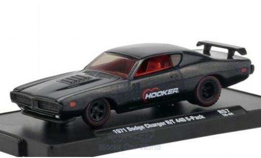 Coche miniatura Dodge Charger 1/64 M2 Machines R/T 440 6-Pack metalico anthrazit Hooker 1971 Dodge Charger 1/64 M2 Machines R/T 440 6-Pack metalico anthrazit Hooker 1971 coche miniatura