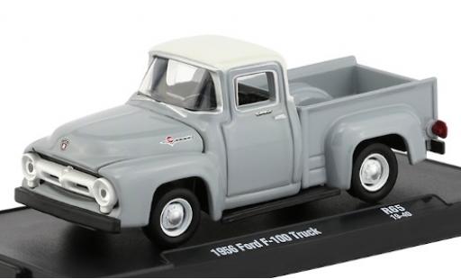 Coche miniatura Ford F-1 1/64 M2 Machines 00 gris/blanco 1956 Ford F-1 1/64 M2 Machines 00 gris/blanco 1956 coche miniatura