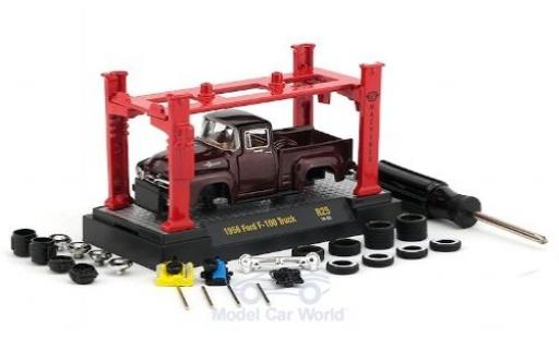 Coche miniatura Ford F-1 1/64 M2 Machines 00 metalico rojo 1956 Model-Kit Bausatz inklusive 4 Ersatzrädern Ford F-1 1/64 M2 Machines 00 metalico rojo 1956 Model-Kit Bausatz inklusive 4 Ersatzrädern coche miniatura