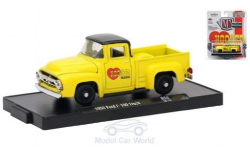 Coche miniatura Ford F-1 1/64 M2 Machines 00 Truck amarillo/negro Hooker Headers 1956 Ford F-1 1/64 M2 Machines 00 Truck amarillo/negro Hooker Headers 1956 coche miniatura