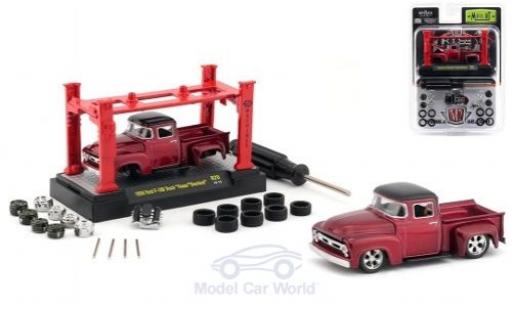 Coche miniatura Ford F-1 1/64 M2 Machines 00 Truck metalico rojo/negro Foose Overlord 1956 Model-Kit Bausatz inklusive 4 Ersatzrädern Ford F-1 1/64 M2 Machines 00 Truck metalico rojo/negro Foose Overlord 1956 Model-Kit Bausatz inklusive 4 Ersatzrädern coche miniatura