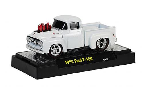 Ford F-100 1/64 M2 Machines F 100 Tuning blanco 1956 Ground Pounders coche miniatura