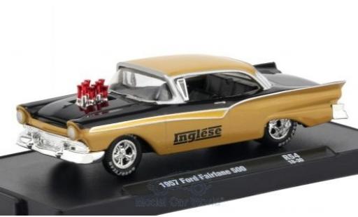 Ford Fairlane 1957 1/64 M2 Machines 500 beige/negro 1957 coche miniatura