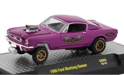 Ford Mustang 1/64 M2 Machines Gasser metalico lila 427 1966 coche miniatura