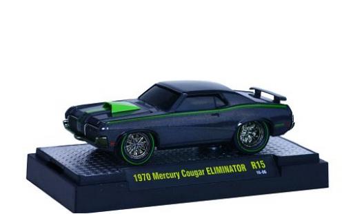 Mercury Cougar 1/64 M2 Machines Eliminator gris/verde 1970 Ground Pounders coche miniatura