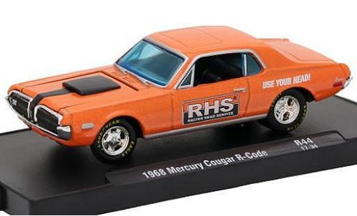 Mercury Cougar 1/64 M2 Machines R-Code metalico naranja Racing Head Service (RHS) 1968 voiture-Drivers Release 44 sans Vitrine coche miniatura