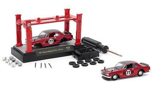 Nissan Skyline 1/64 M2 Machines GT-R rojo 1971 Model-Kit Kit y compris les 4 Ersatzrädern coche miniatura