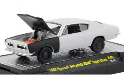 Plymouth Barracuda 1/64 M2 Machines HEMI Super Stock matt-gris/matt-negro 1968 coche miniatura