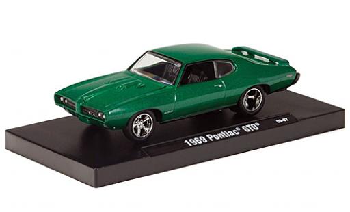 Coche miniatura Pontiac GTO 1/64 M2 Machines metalico verde 1969 Pontiac GTO 1/64 M2 Machines metalico verde 1969 coche miniatura