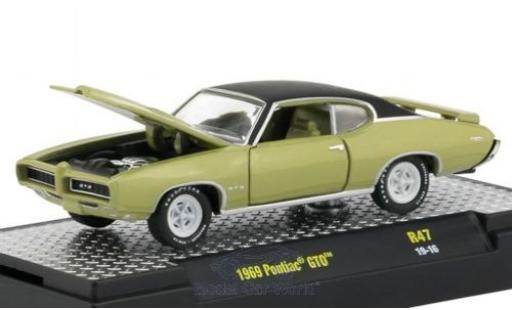 Coche miniatura Pontiac GTO 1/64 M2 Machines metalico verde/matt-negro 1969 Pontiac GTO 1/64 M2 Machines metalico verde/matt-negro 1969 coche miniatura