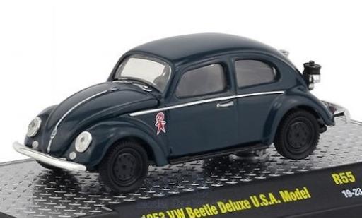 Volkswagen Beetle 1/64 M2 Machines Deluxe (Käfer) azul/Dekor 1953 USA-Modell coche miniatura