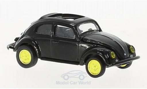 Volkswagen Beetle 1/64 M2 Machines Deluxe negro U.S.A.Model 1953 mit golden Felgen coche miniatura