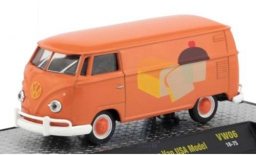 Coche miniatura Volkswagen T1 A 1/64 M2 Machines Kastenwagen naranja/Dekor 1960 USA-Version Volkswagen T1 A 1/64 M2 Machines Kastenwagen naranja/Dekor 1960 USA-Version coche miniatura